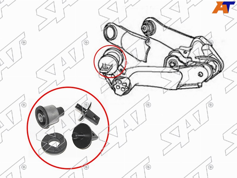 ST-52370-SWA-A01-BF Sat Сайлентблок заднего нижнего рычага (комплект) HONDA CR-V 07- / EDIX 04-09 / CIVIC FB 12-15 / FR-V 04 для 