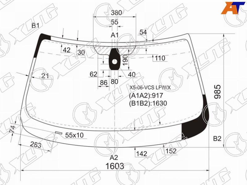 X5-06-VCS LFW/X XYG Стекло лобовое + дд BMW X5 E70 06-13 для 