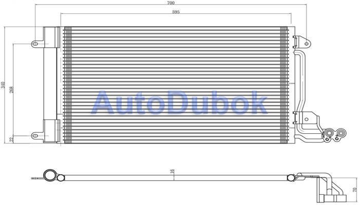 Радиатор кондиционера VWPLO10-930 VWPLO10-930