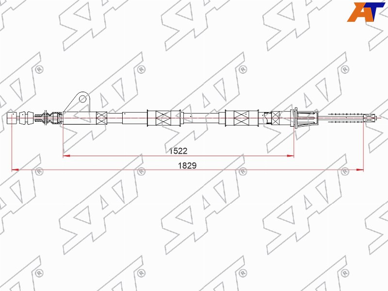 Трос ручного тормоза TOYOTA AVENSIS 97-01 LH (барабанные тормоза) ST-46430-20700 ST-46430-20700