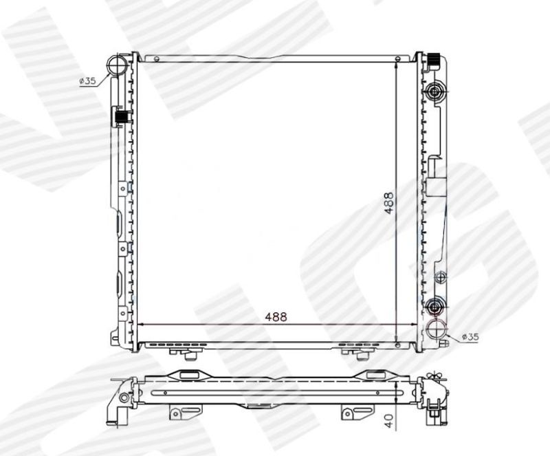 Радиатор охлаждения 2,0/2,2 AT RA62763Q RA62763Q