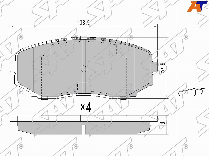 ST-L2Y6-33-29Z Sat Колодки тормозные перед MAZDA CX-7 для 