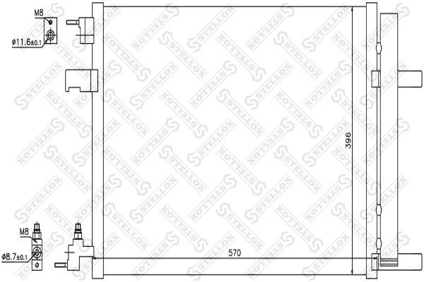 Радиатор кондиционера 10-45686-SX 10-45686-SX