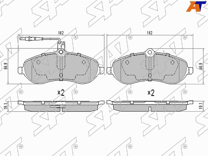 ST-425364 Sat Колодки тормозные перед CITROEN JUMPY II/PEUGEOT EXPERT II 07- для 