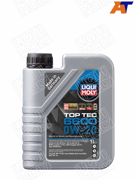 21410 Liqui Moly Масло моторное LIQUI MOLY Top Tec 6600 0W-20 SP/C5/C6 GF-6A 1л для 
