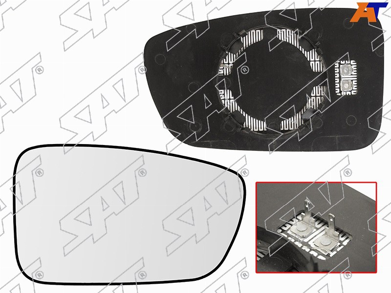 Полотно зеркала HYUNDAI SONATA VI 09-14 RH сферическое с обогревом ST-121-0108 ST-121-0108
