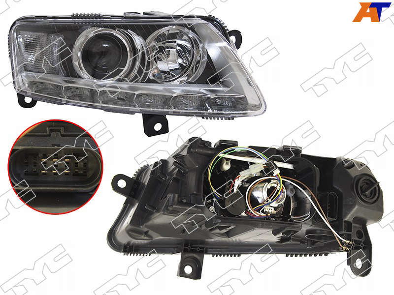 Фара AUDI A6 08-11 RH под ксенон, LED, с электрокорректором TG-446-1124R-LDHEM TG-446-1124R-LDHEM