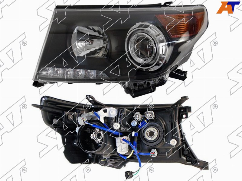 ST-212-11U5BL Sat Фара TOYOTA LAND CRUISER 200 07-15 черная Brownstone для 
