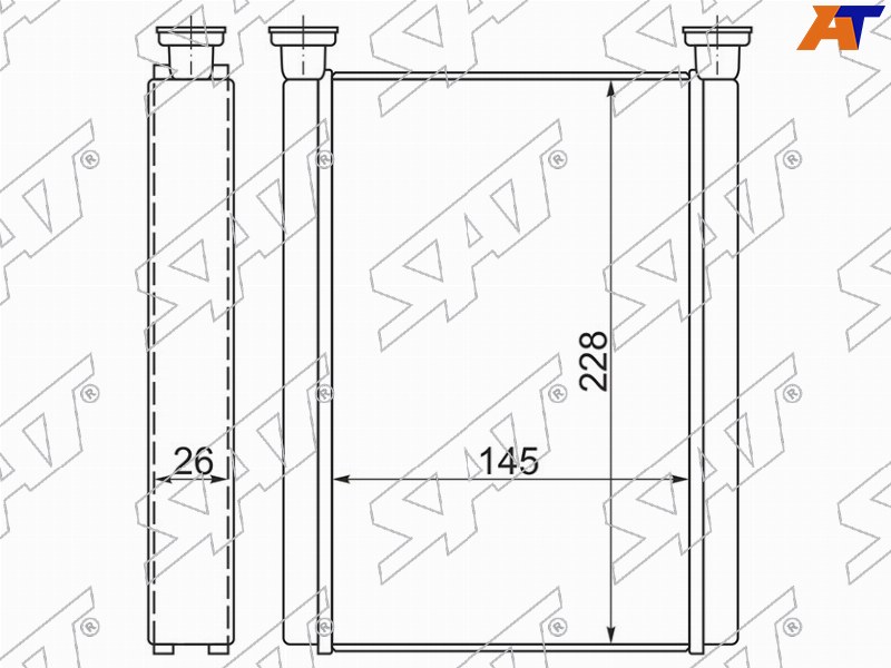 Радиатор отопителя салона TOYOTA CAMRY #CV30 01-06/SOLARA 03-08/TOYOTA LAND CRUISER 100 98-07 ST-TY38-395-0 ST-TY38-395-0