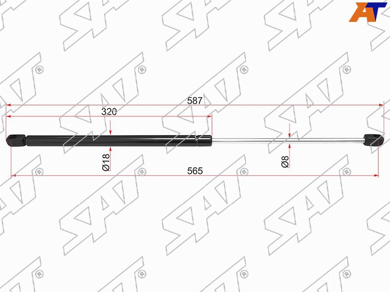 Амортизатор крышки багажника BMW X1 E84 09- ST-51242990136 ST-51242990136