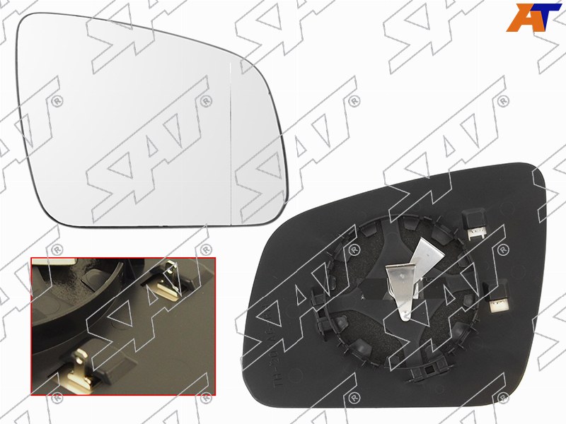 ST-MD08-940G-1 Sat Полотно зеркала MERCEDES W204 06-11 RH асферическое с обогревом для 