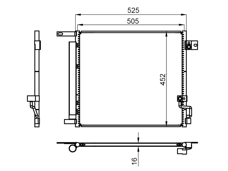 ST-HM01-394-0 Sat Радиатор кондиционера Hummer H3 05-10 для 