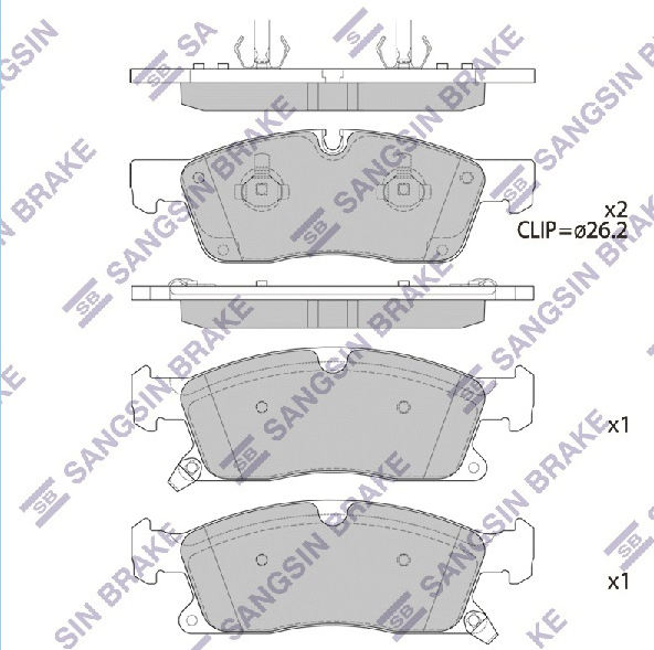 Колодки тормозные передние SP4103 SP4103