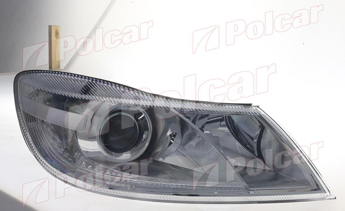 SKODA OCTAVIA II (1Z3;1Z5) 10.08- :Фара основная правая (эл.с мотором, тип ламп=Н1+Н7, без надписи Octavia), TYC 692310-E