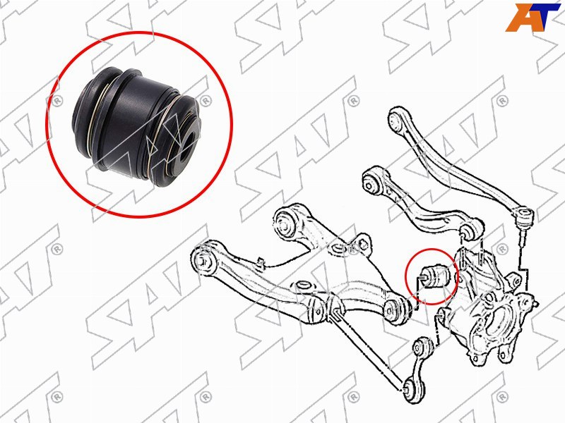 ST-33326780438 Sat Сайлентблок заднего нижнего рычага BMW 5 F10/F11/F18 2009- для 