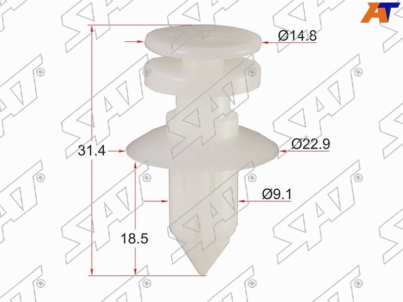 ST-M10764 Sat Клипса обшивки двери FORD (1 шт.) для 