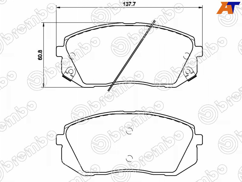 Колодки тормозные HYUNDAI ix35 10-/ i40/KIA SPORTAGE 10-/SOUL 14- передние P 30 056 P 30 056