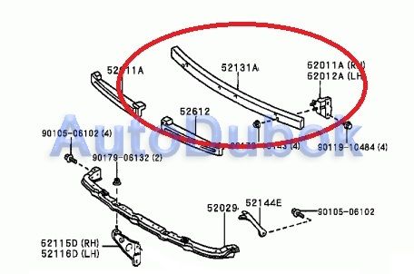 TOCH96-AB0F Toyota Усилитель переднего бампера для 