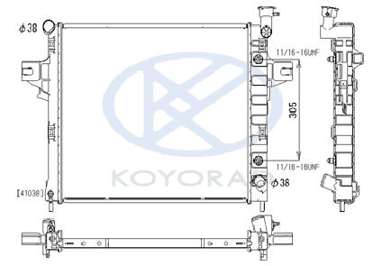 GR CHEROKEE РАДИАТОР ОХЛАЖДЕН 4.7 AT (KOYO) JPGCH99-911