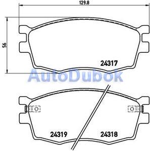 58101-1GE00 Kia Тормозные колодки передние для 