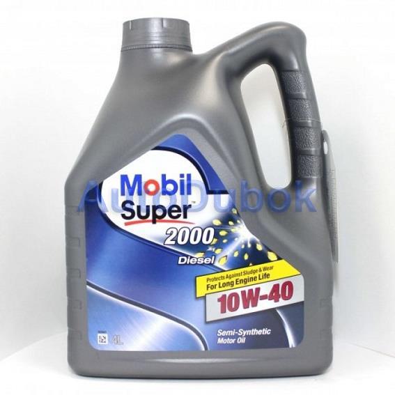 Масло моторное Mobil 4л 10W40 полусинтетика SUPER 2000X1 DIESEL 152626 152626
