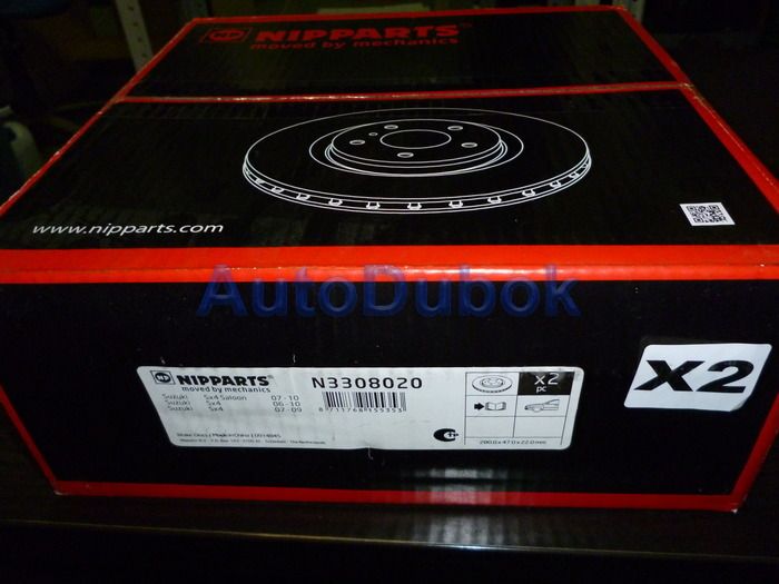N3308020 Nipparts Тормозной диск передний для 