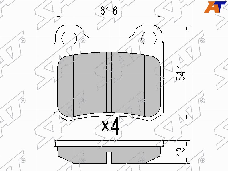 Колодки тормозные зад MERCEDES C-CLASS W202 93-00/E-CLASS W124 93-95 ST-A0004209820 ST-A0004209820