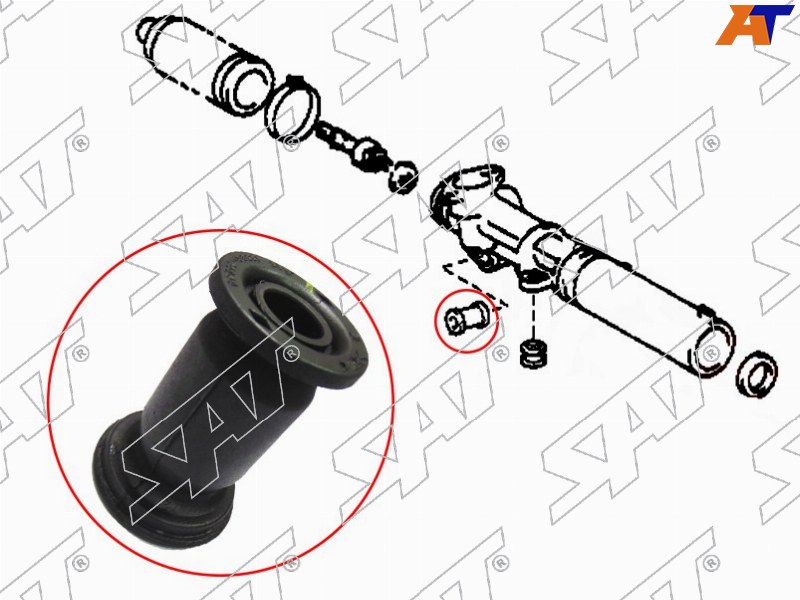 ST-45522-35040 Sat Сайлентблок рулевой рейки TOYOTA HILUX SURF/LAND CRUISER PRADO 96-02 №1 для 