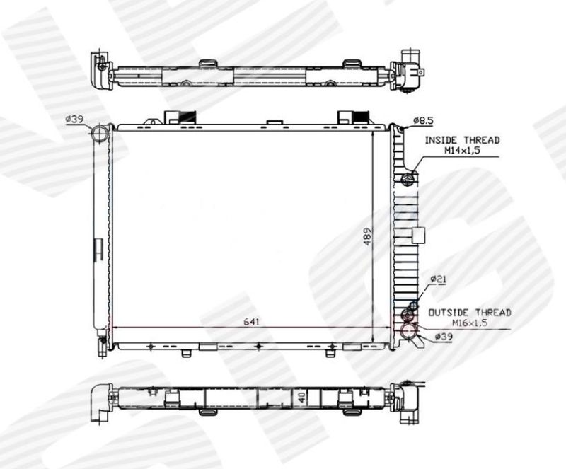 Радиатор охлаждения 3,0D/4,2/4,3 AT RA62689Q RA62689Q
