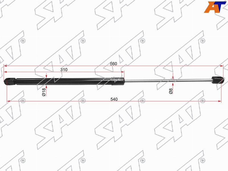 ST-1180405 Sat Амортизатор капота OPEL ASTRA H 04- для 
