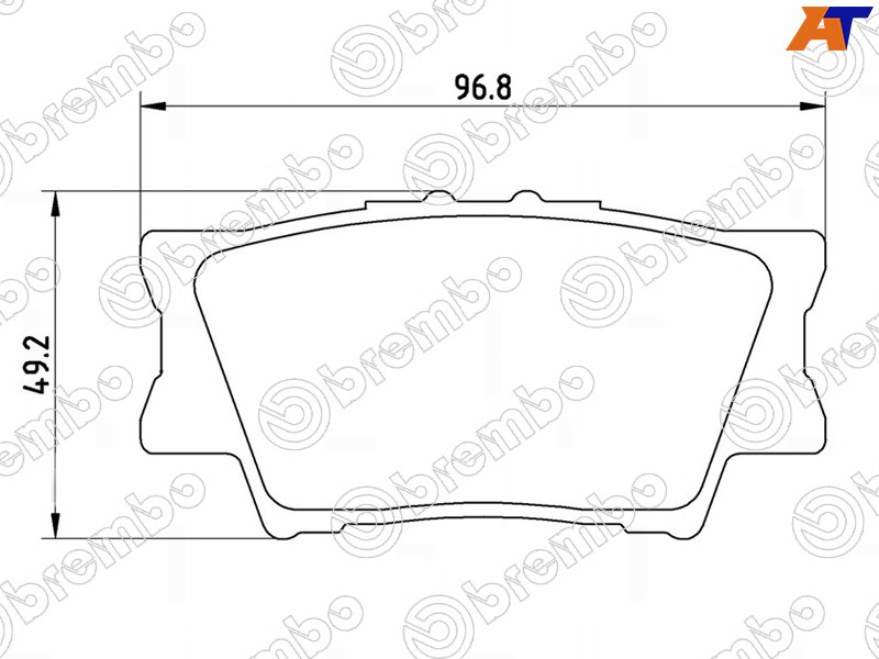 P 83 089 Brembo Колодки тормозные RR TOYOTA CAMRY 06- для 