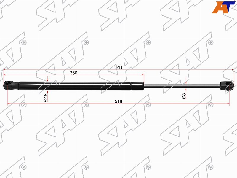 ST-5JA827550A Sat Амортизатор крышки багажника SKODA RAPID 12- для 