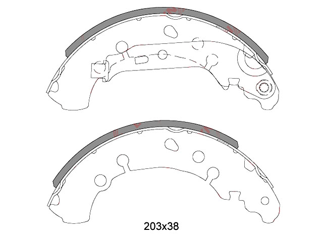 BS7527  Колодки стояночного тормоза (ручника) для 