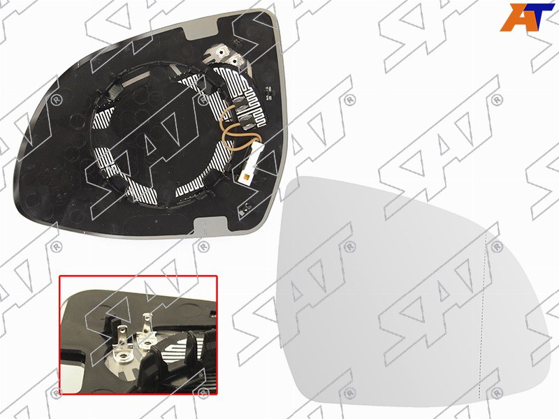 ST-121-0072 Sat Полотно зеркала BMW X3 F25 14-17/X6 F16 14-/X5 F15 13-18 RH асферическое с обогревом для 