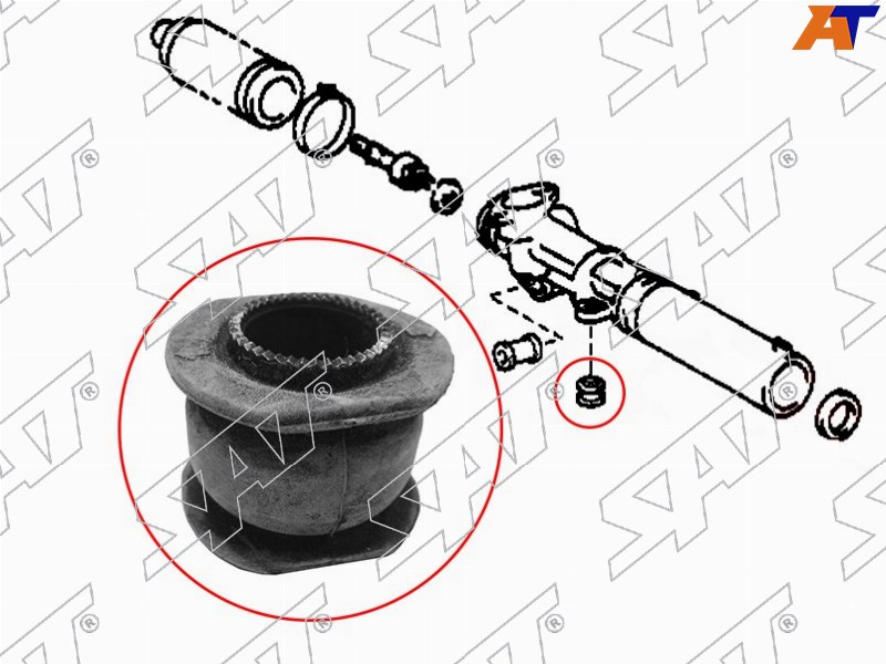 ST-45522-35020 Sat Сайлентблок рулевой рейки TOYOTA HILUX SURF/LAND CRUISER PRADO 96-02 №2 для 