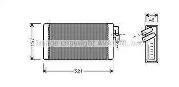 AI6052 РАДИАТОР ПЕЧКИ аллюминиевый Китай AUDI 100 44 82-91 AI6052 AI6052