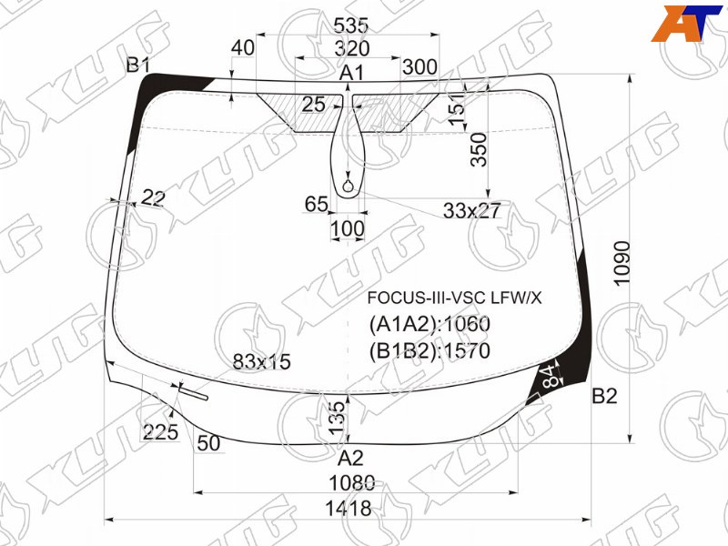 FOCUS-III-VSC LFW/X XYG Стекло лобовое + дд FORD FOCUS III 4/5D 11-19 для 