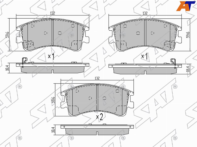 ST-G2YS-33-28Z Sat Колодки тормозные перед MAZDA 6 GG для 