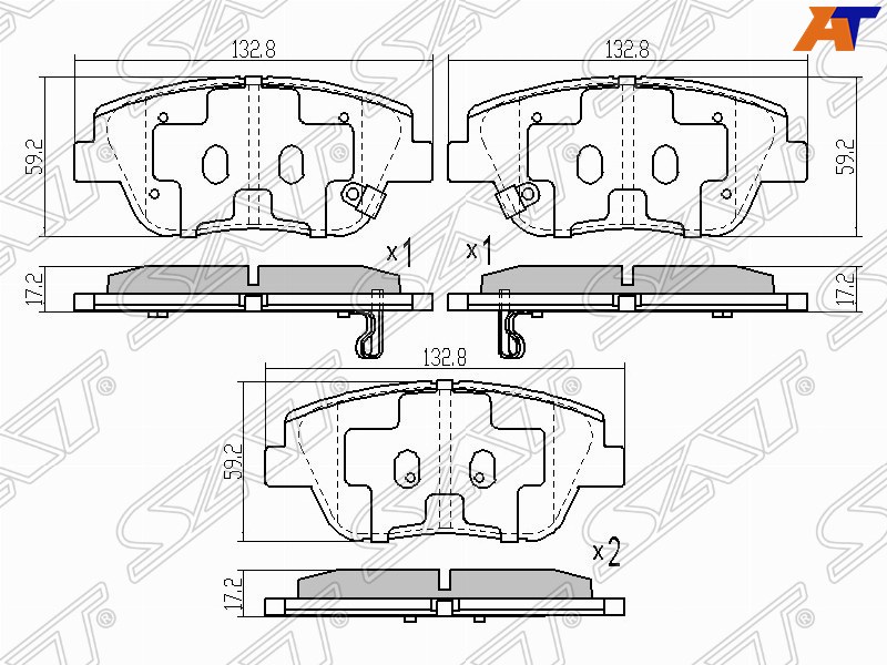 Тормозные колодки передние ST-58101-3QA50 ST-58101-3QA50