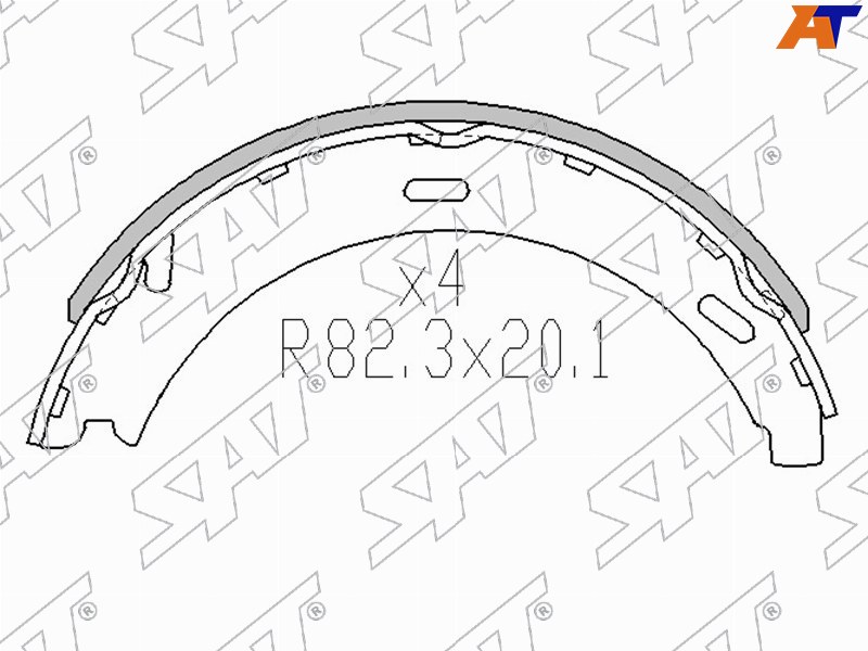 Колодки ручного тормоза MERCEDES W245/W202/W203/W124/W210 ST-A2034200120 ST-A2034200120