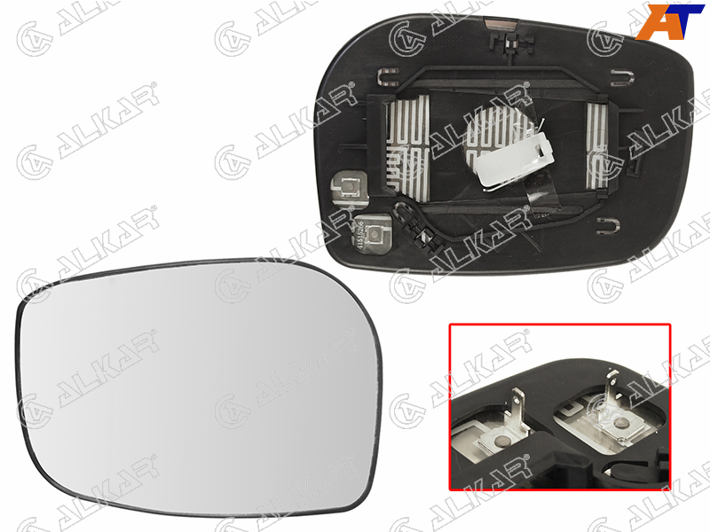 6432266 Alkar Полотно зеркала TOYOTA AVENSIS 06-08 RH сферическое с обогревом для 