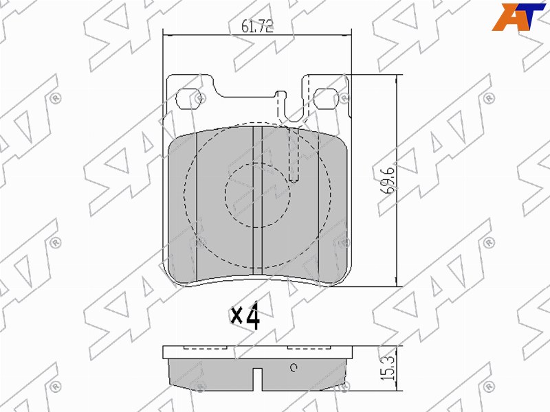 ST-A0024201620 Sat Колодки тормозные зад MERCEDES W202/W203/S203/W220/W210/W124/CL203/C209 для 