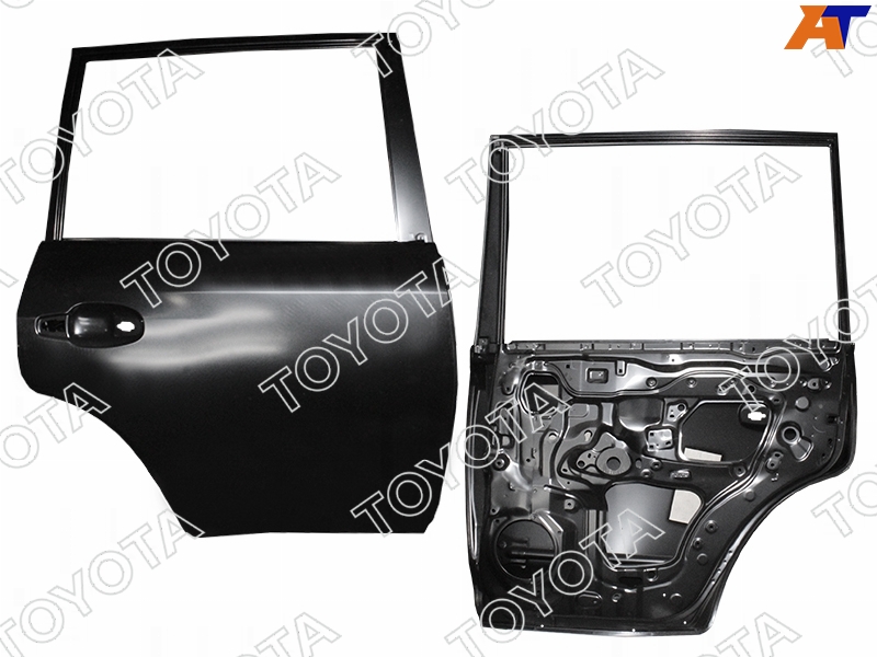 67003-60431 Toyota Дверь задняя TOYOTA LAND CRUISER 200 12- RH с отв.под молдинг для 