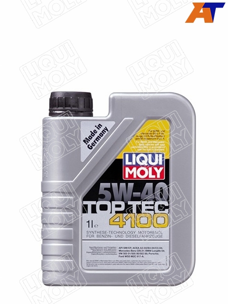 9510 Liqui Moly Масло моторное LIQUI MOLY Top Tec 4100 5W-40 SN/C3 1л для 