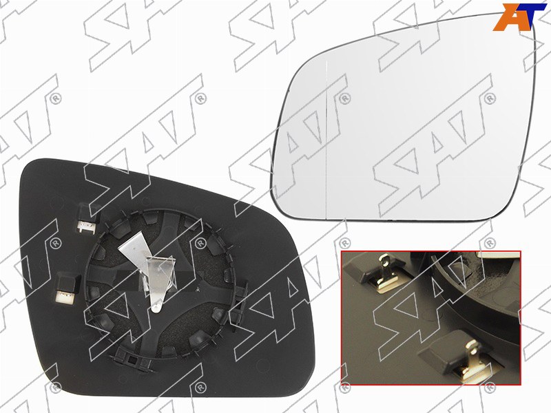 ST-MD08-940G-2 Sat Полотно зеркала MERCEDES W204 06-11 LH асферическое с обогревом для 